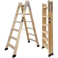 Tijera de Madera Pino Doble Subida Certificadas. ¡Ideal para Profesionales Pintor, Escayolista, Electricista o hasta para su hogar! 6+6 Peldaños, H.145 cm. Ref. BTF-MDP006 - details 0