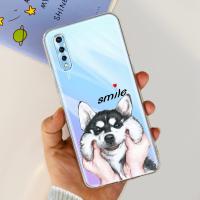 Funda trasera con patrón de gato para Vivo Y7s, carcasa de silicona transparente de TPU suave a la moda para niños, fundas para Vivo Y7s V1913A V1913T - details 3