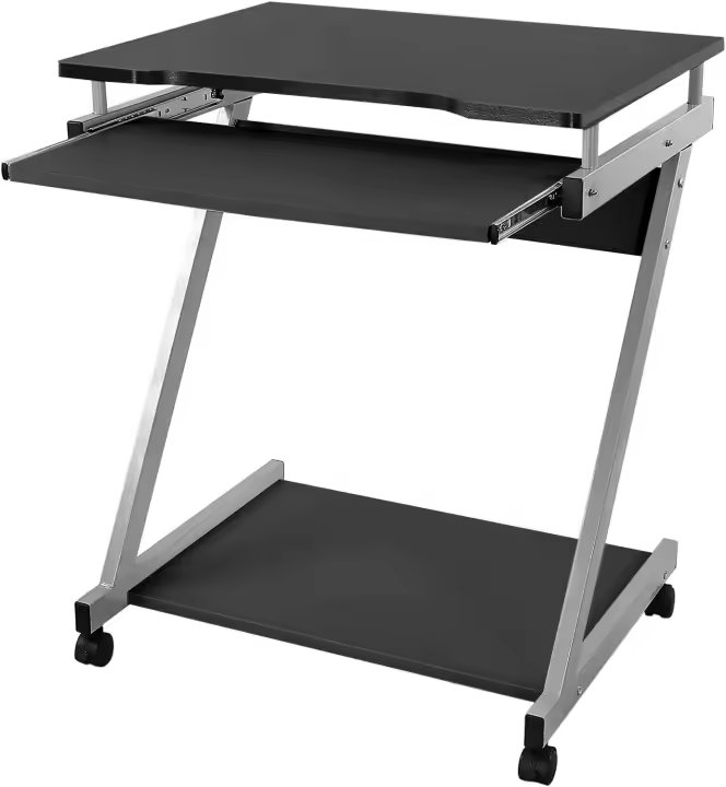 Escritorio de la Computadora, Mesa de Ordenador en Forma de Z, Escritorio para Hogar o Oficina, Negro LCD811B - 1