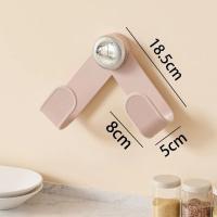 Ventosa de distancia ajustable, estante para tapas de ollas, ahorra espacio, soporte para tapas de ollas de montaje en pared de estilo nórdico, Color crema sin perforaciones - details 2