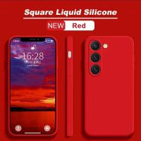 Funda cuadrada de silicona líquida suave para Samsung Galaxy S25 S24 S23 S22 S 25 Ultra Plus S25Ultra - details 14