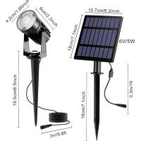 4 Unidades Foco Solar, Luces Solares Impermeables Exterior, Luz de Jardín, 2 Modos de Iluminación Opcionales, ángulo de 180 °   Ajustable, Luz de Proyecto Solar para Entrada, Camino. - details 16