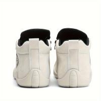 Zapatillas Deportivas Casuales para Hombres Top Media con Cremallera y Cordones, Forro de Tela Transpirable, Suela de PVC Duradera para Correr, Senderismo y Uso Diario - details 5