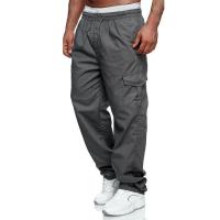 Pantalones casuales sueltos rectos con múltiples bolsillos para hombre, pantalones - details 19
