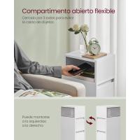 Colección Kailyn Mesa de Noche Adelgazante Juego de 2 Mesa Auxiliar con 2 Cajones y Espacio Abierto - details 36