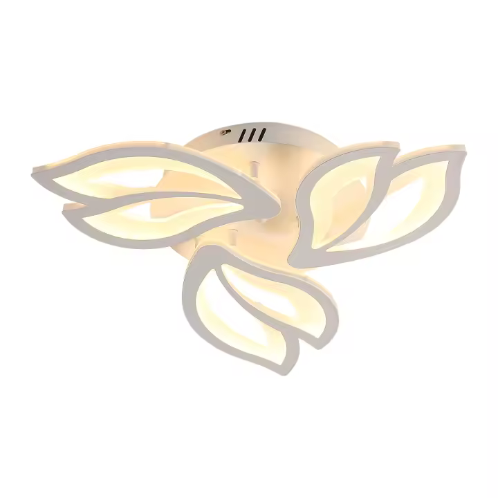 Goeco Lámpara LED Moderna y Creativa de Diseño de Flores, 45W, Luces Calientes Blancas, Montaje Semi-Flush, Material de Aluminio, Eficiencia Energética - 1
