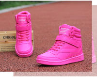 Zapatillas altas transpirables para mujer, zapatos deportivos informales antideslizantes, plataforma oculta, aumento de cuero - details 14