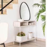 Consola con 2 cajones Metal Blanco y MDF 80x30x75 cm - details 9