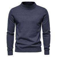 Suéter grueso de invierno de cuello alto para hombre, suéter informal de cuello alto de color sólido, cálido y ajustado, jersey de cuello alto para hombre - details 18