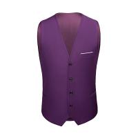 M-6XL de lujo a la moda de gama alta de Color sólido para hombre, traje informal de negocios oficial, chaleco para novio, vestido de boda, abrigo de cintura para fiesta - details 18