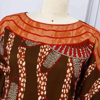 Vestido largo bohemio de talla grande 5XL VONDA para mujer, vestido veraniego largo estampado con mangas acampanadas y volantes, Vestidos de fiesta informales sueltos 2024 - details 7