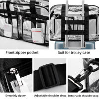 Bolsa de viaje transparente de PVC, bolsos de hombro tipo bandolera portátiles para deportes, senderismo al aire libre, natación, compras, bolso transparente - details 8