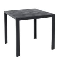 Mesa de Bistró de Café para Exteriores y Interiores Hecha de Aluminio Resistente al Rust y a las Condiciones Mesa de Jardín para Comedor con Marco de Metal y Equipación de Plástico - details 0
