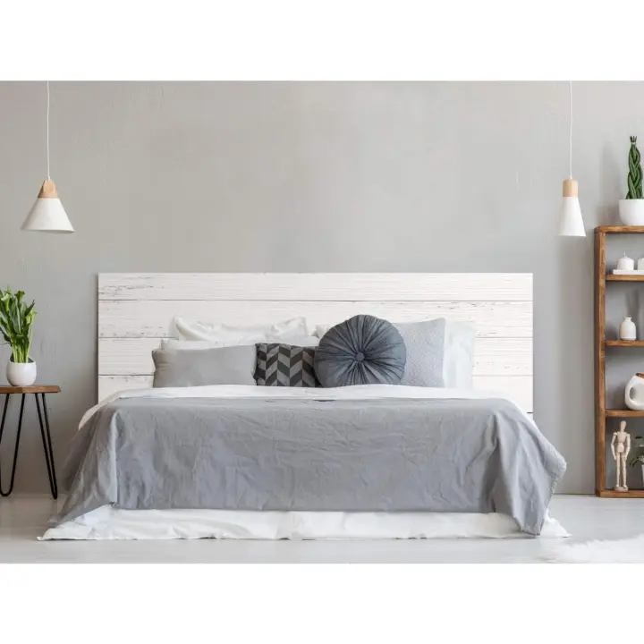 Cabecero Cama PVC Impresión Digital Imitación Madera 150 x 60 cm |   Disponible en varias medidas |   Color Blanco |   Cabecera Ligera, Elegante, Resistente y Económica - 1