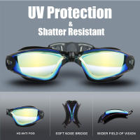 Gafas de Natación para Hombres y Mujeres con Antiniebla UV Prescripción Impermeables de Silicona Ajustables para Adultos y Niños Gafas de Buceo - details 0