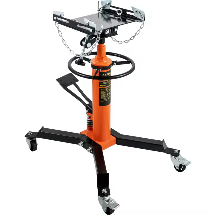 SucceBuy Gato de transmisión hidráulica de 2 etapas de 1100 lbs, elevación telescópica para instalación en automóviles y camiones ligeros - 1