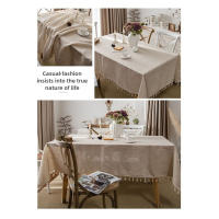 Mantel Nórdico Minimalista - Tela de Lino para Comedor y Mesa de Centro (Estilo Europeo Moderno, Impermeable, Fácil de Limpiar) - details 5