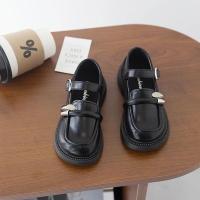 Zapatos de cuero para niños y niñas, mocasines versátiles de estilo británico a la moda, uniforme antideslizante de fondo suave, novedad de otoño, 2024 - details 3