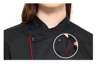 Uniforme de Chef Unisex, cocina, Hotel, restaurante, panadería, cocinero, ropa de trabajo, camisa de manga corta, chaqueta de Chef, Tops para monos de camarero - details 2