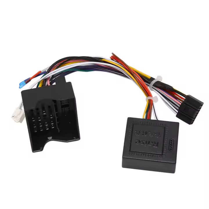 Adaptador de Cable de arnés de cableado de alimentación Android de 16 pines de Audio estéreo para coche + caja Canbus para Ford Mondeo / Focus /C-MAX 07-10 - 1