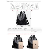 Mochila antirrobo con letras para mujer, bolso de hombro femenino de cuero PU de alta calidad, bolso escolar impermeable para niña - details 2