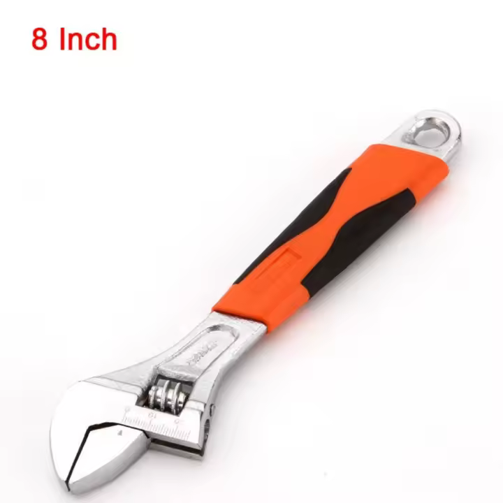 Llave de apertura ajustable de 8/10/12 pulgadas, llave Universal recubierta de goma con mango largo, llave dinamométrica Flexible de alta resistencia - 1