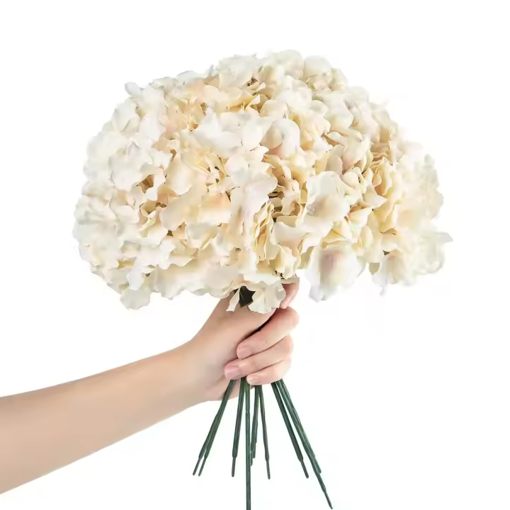 6PCS Flores de Seda de Hydrangea Diseño de Centro de Boda DIY para Decoración de Fiesta en Casa - 1