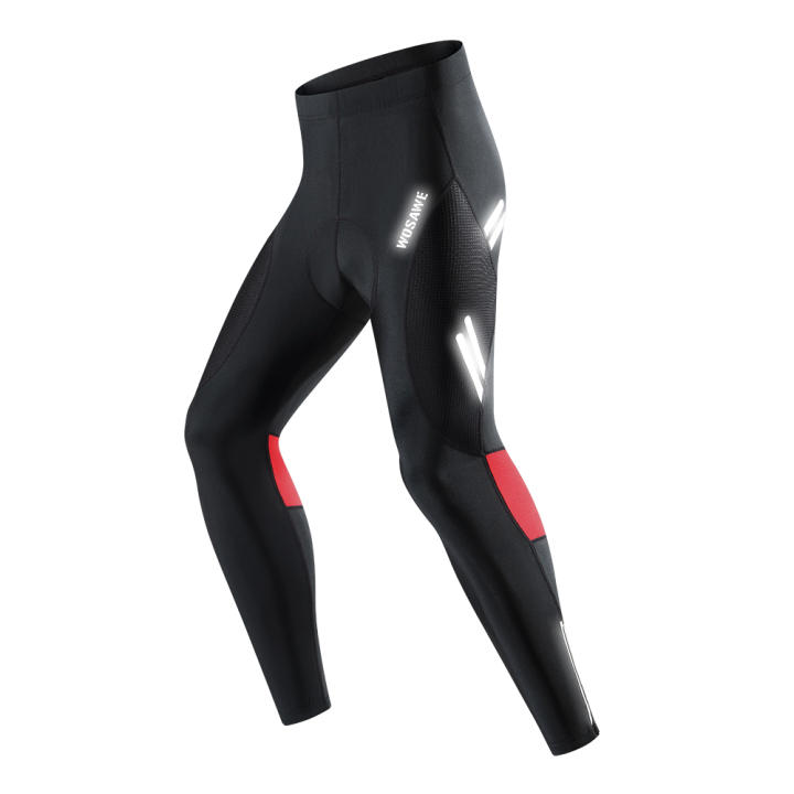 WOSAWE Medias de Ciclismo para Hombres Pantalones MTB de Larga Distancia con Almohadilla 3D