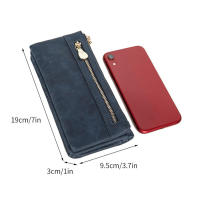 Cartera larga estilo para mujer, grande, estuche con compartimentos, negro, tono dorado - details 2