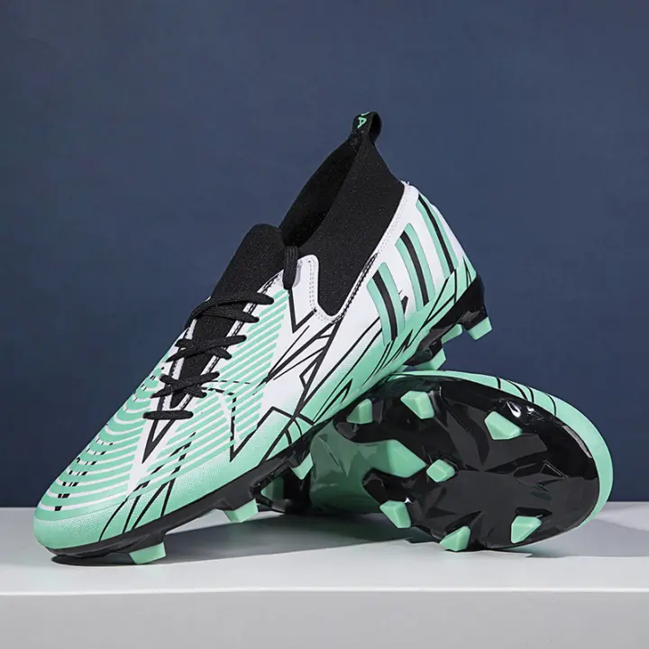 Transpirable pareja interior y exterior hierba uñas largas uñas cortas zapatos de fútbol. - 1