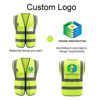 Chaleco reflectante Signal 60g con chaqueta de seguridad y corredor negra ajustable de alta visibilidad fabricada en poliéster - details 14