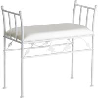 Banqueta pie de Cama de Metal Blanca de 64x68x30 cm - details 0