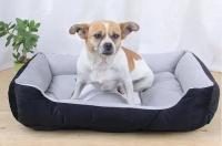 Cama acolchada de PANA con estampado para perro, canasto cálido de lana suave para gato y cachorro, color rosa - details 1