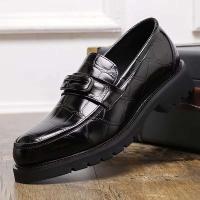 Zapatos de conducción de cuero de PU de tendencia de vestido de negocios clásico, zapatos casuales formales de barco penny para hombres - details 5