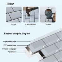 Pegatinas de pared de azulejos autoadhesivas impermeables, papel tapiz antiincrustante a prueba de humedad, calcomanía de pared resistente al calor DIY - details 6