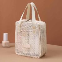 Bolsa de cosméticos de malla de Color sólido portátil, bolsa de maquillaje transparente con cremallera, bolsa de almacenamiento, bolsa de maquillaje para almohada para mujer - details 9