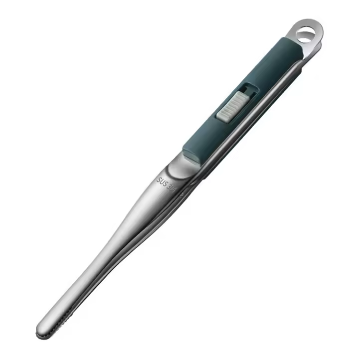 Pinzas de acero inoxidable para alimentos, uso práctico para recoger varios alimentos, adecuado para barbacoa, Picnic, hornear - 1