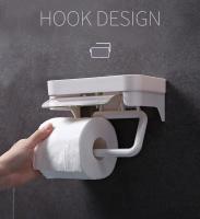 Soporte de papel toalla de baño adhesivo para pared, accesorio de cocina sin perforar, organizador de papel higiénico - details 13