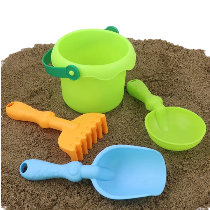 Set de Juguetes de Playa para Niños Cubo de Goma Ligero, Pala, Party de Verano - 1