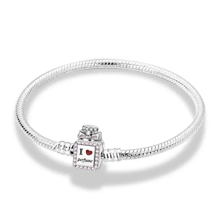 Collar clásico de Plata de Ley 925 para mujer, collar circular Simple, compatible con cuentas originales, joyería de cumpleaños - 1