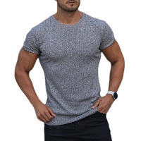 Muscleguys Camiseta de Punto Manga Corta a Rayas, Ajuste Delgado, Ropa de Gimnasio de Verano para Hombres - details 7