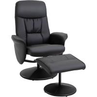 Reclinable hasta 145° °   y Giratorio 360° °   con Respaldo Ajustable para Salón Dormitorio Oficina 76x81x101 cm Negro - details 0