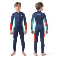 Traje de Neopreno para Niños Traje de Baño Dividido de 2,5mm con Mangas Largas Térmicas, Protección Solar, Surf, Traje de Medusas de Esnórquel - details 1