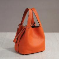 Moda cuero genuino kraft bolsa de almuerzo, bolsa de cubo boca, canasta de comida - details 22