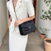 Bolso de hombro Retro con cadena y remaches para mujer, bandolera cuadrada pequeña a la moda de cuero PU con tapa, bolso de diseñador - details 13