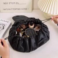 Bolsa de cosméticos perezosa, artículos de tocador de viaje para mujeres portátiles, bolsa con cordón, nueva bolsa de almacenamiento de paquetes de gran capacidad - details 1