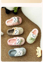 Panda de dibujos animados de felpa, pantuflas térmicas de algodón, zapatos de algodón de felpa para niños - details 10
