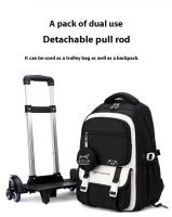 Mochila escolar con ruedas desmontables para niña de primaria, mochila con ruedas grande para secundaria, artículos de regreso a la escuela - details 7