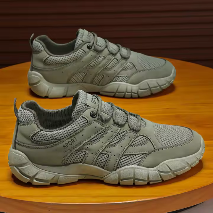 Zapatillas de Senderismo para Hombres 2025 Punta Redonda de Moda Zapatos de Trabajo al Aire Libre de Plataforma Zapatos Casuales para Hombres - 1