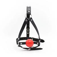 Accesorios exóticos: juguete de mordaza para coqueteo sexual para parejas, arnés de cuero SM erótico para adultos con tapón bucal de bola suave para regatear - details 6